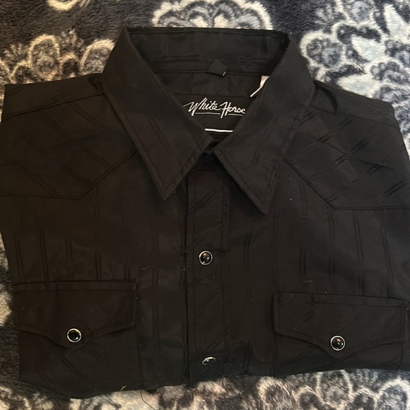 Black striped shirt kids XL - Picture 2 of 2